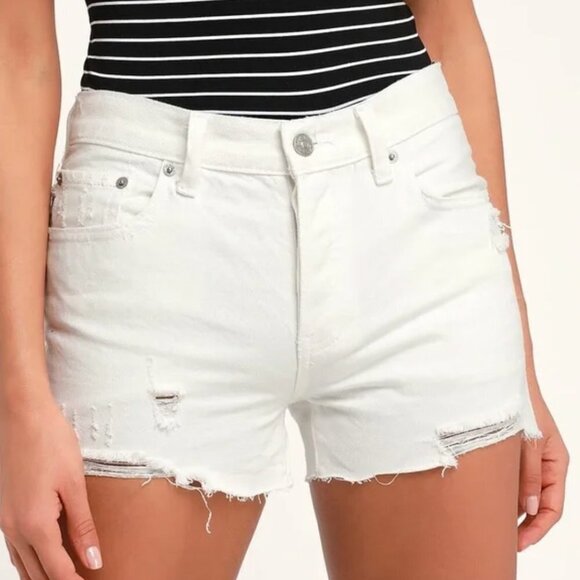 Free People Sofia White Denim Jean Shorts NWT 24 - Picture 2 of 5